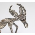 figurina modernista " Impala ".argint . semnata Peso. ateliet italian